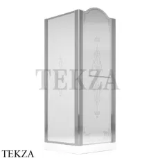 Migliore Diadema Душевой уголок, петли справа, стекло матовое с декором 22685 Migliore Diadema Душевой уголок, петли справа, стекло матовое с декором 22685