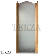 Migliore Diadema Дверь в нишу, петли справа, стекло прозрачное с декором 22713, бронза classic Migliore Diadema Дверь в нишу, петли справа, стекло прозрачное с декором 22713, бронза classic