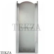 Migliore Diadema Дверь в нишу, петли справа, стекло матовое с декором 20401, хром глянец Migliore Diadema Дверь в нишу, петли справа, стекло матовое с декором 20401, хром глянец