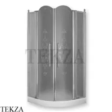 Migliore Diadema Душевой уголок с распашными дверцами, стекло прозрачное с декором 20416, хром глянец Migliore Diadema Душевой уголок с распашными дверцами, стекло прозрачное с декором 20416, хром глянец
