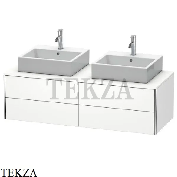 Duravit XSquare Тумба напольная под две раковины XS4916B1818, 4 выдвижных ящика, белый матовый