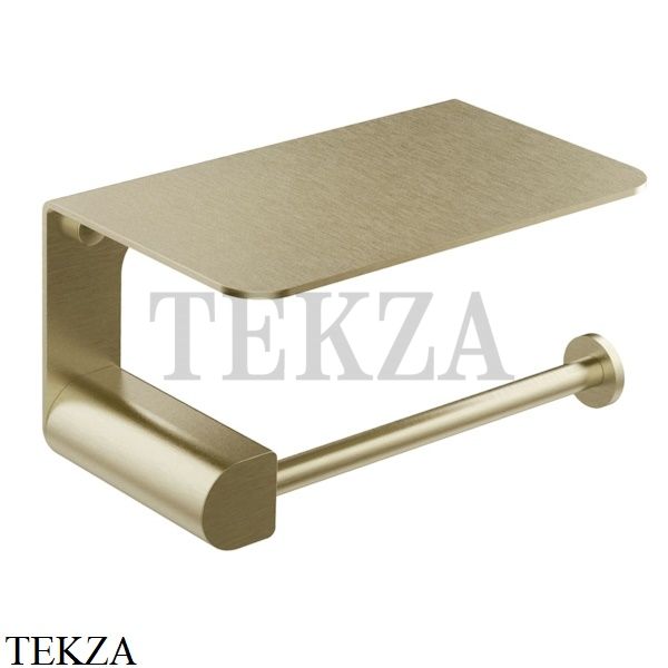 Gessi RILIEVO Держатель для туалетной бумаги с крышкой-полкой 59449-727, Brushed Brass