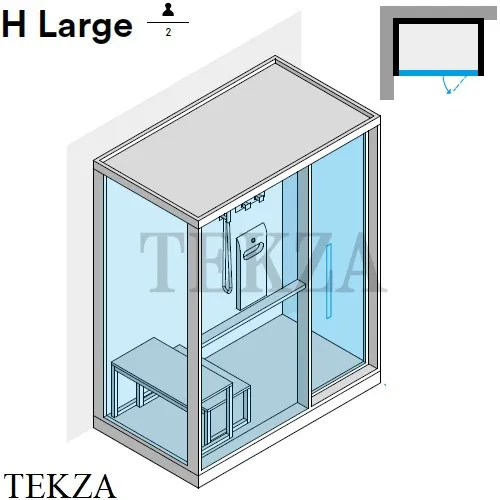 Effegibi H Large Хаммам с душем кабина в угол слева, дверь справа LO80010004