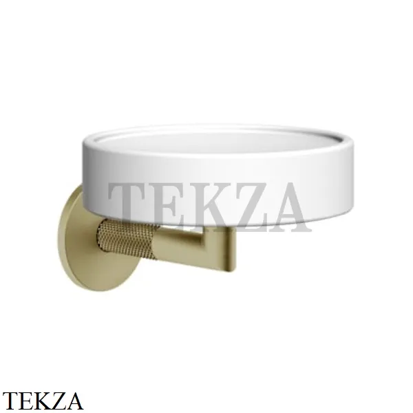 Gessi ANELLO Мыльница настенная композит белый 63701-727, Brushed Brass