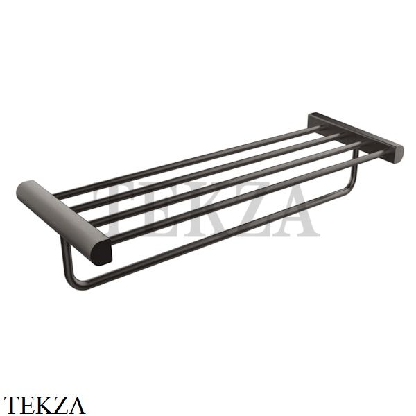 Gessi RILIEVO Держатель для полотенец с полкой 59407-707, Black Metal Brushed