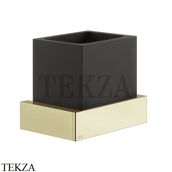 Gessi Rettangolo Стакан для щеток настенный, композит черный 20808-710, Brass PVD