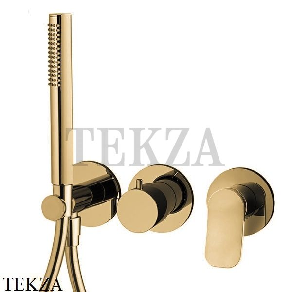 FIMA Carlo Frattini FLO Смеситель для душа с душевым гарнитуром, F3819WX8OS, Brushed gold