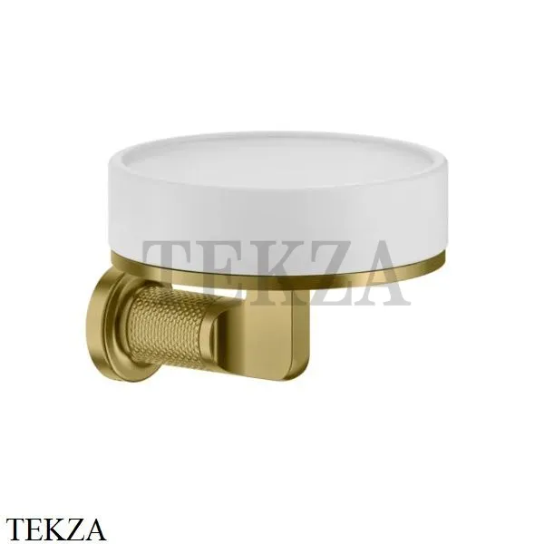 Gessi INCISO accessories Мыльница настенная, композит белый 58501-716, Gold Brushed PVD