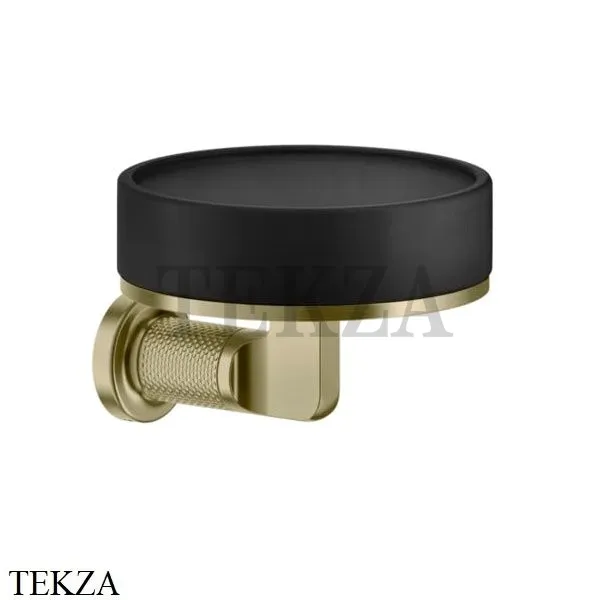 Gessi INCISO accessories Мыльница настенная, композит черный 58502-727, Brushed Brass