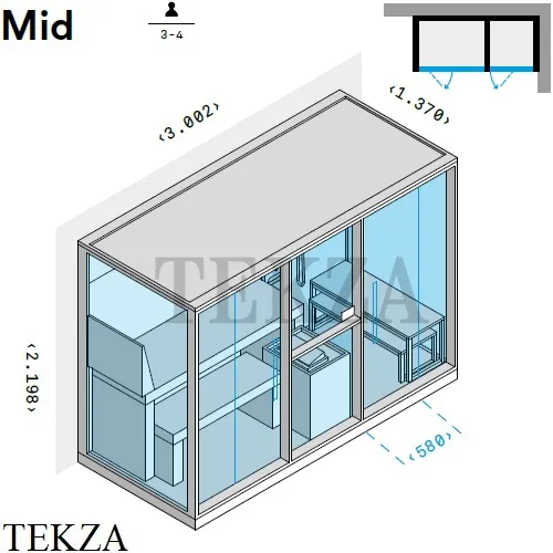 Effegibi MID Комплекс сауна/хаммам с душем в правый угол LO70010003