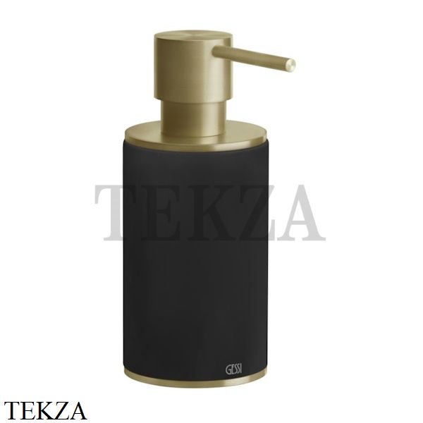 Gessi 316 ACCESSORIES Дозатор для жидкого мыла или лосьона, композит черный 54738-727, Brushed Brass