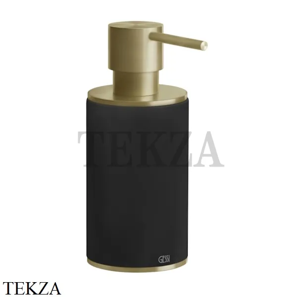 Gessi 316 ACCESSORIES Дозатор для жидкого мыла или лосьона, композит черный 54738-727, Brushed Brass