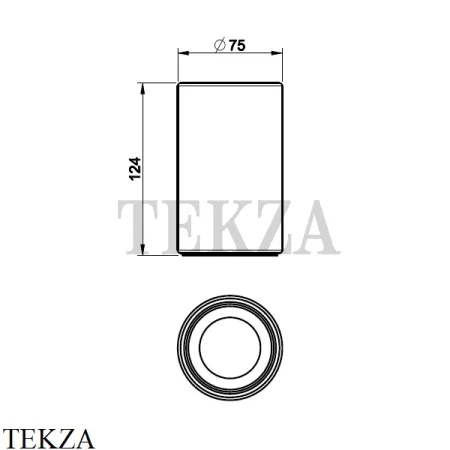 Gessi RILIEVO Стакан настольный, композит белый 59531-031, белый матовый