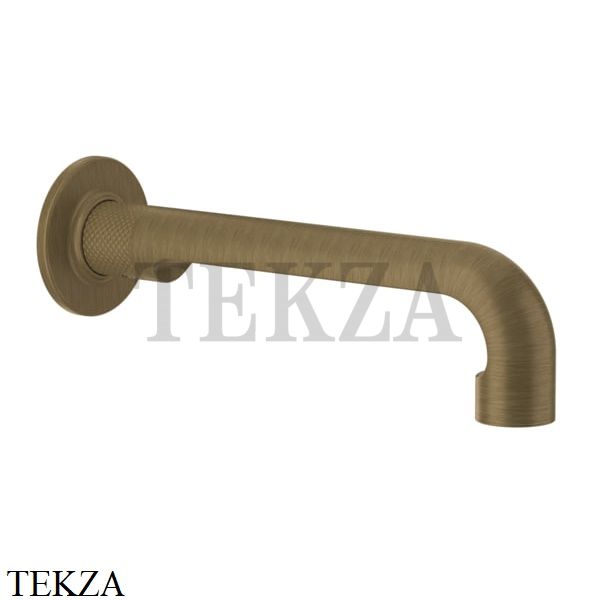 Gessi INCISO Излив для раковины настенный средней длины 58100-713, Antique Brass