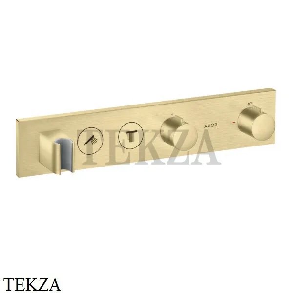 Axor ShowerSelect Термостат для 2 потребителей, внешняя часть 18355950, Brushed brass