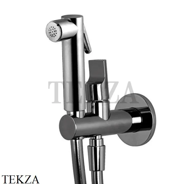 FIMA Carlo Frattini Collettivita Гигиенический душ WC, смеситель, шланг 120 см F2320/1NCS, Brushed black chrome