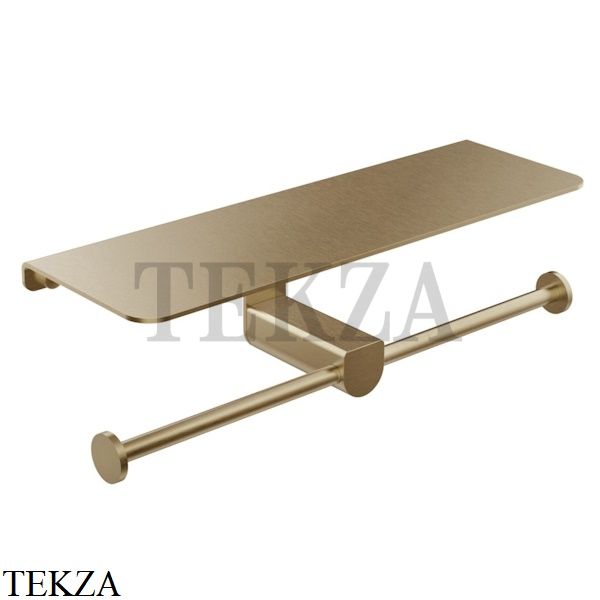 Gessi RILIEVO Держатель для бумаги двойной с крышкой-полкой 59450-726, Warm Bronze Br. PVD