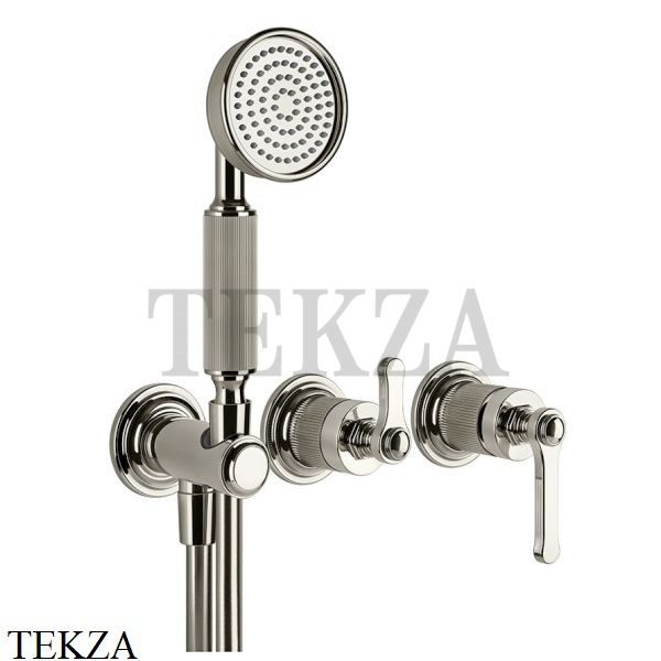 Gessi VENTI20 Смеситель для душа, с гарнитуром внешняя часть 65036-149, Finox Brushed Nickel