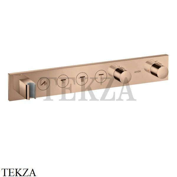 Axor ShowerSelect Термостат для 4 потребителей, внешняя часть 18357300, Polished Red Gold