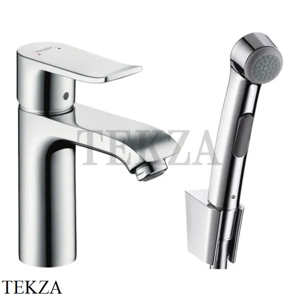 Hansgrohe Metris Смеситель для раковины, с гигиеническим душем 31285000, хром глянец