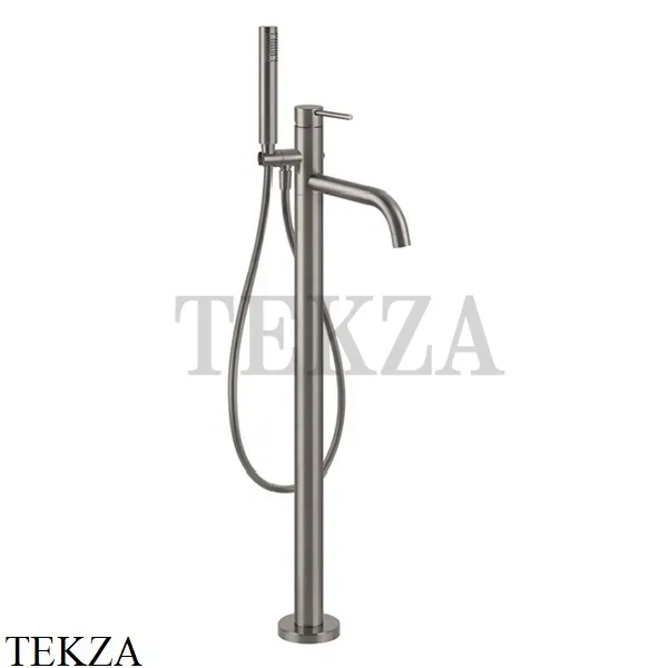 Gessi Via Tortona Смеситель для ванны напольный, внешняя часть 24943-149, Finox Brushed Nickel