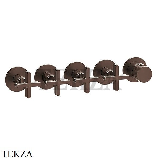 Gessi INCISO SHOWER Термостатический смеситель, 4 потока, внешняя часть 58438-845, Dark Bronze