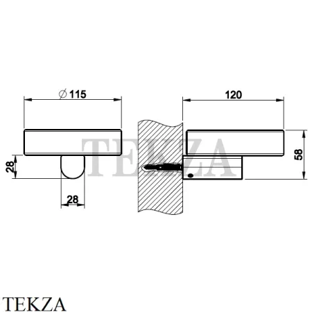 Gessi RILIEVO Мыльница настенная, композит черный 59502-030, Copper глянец