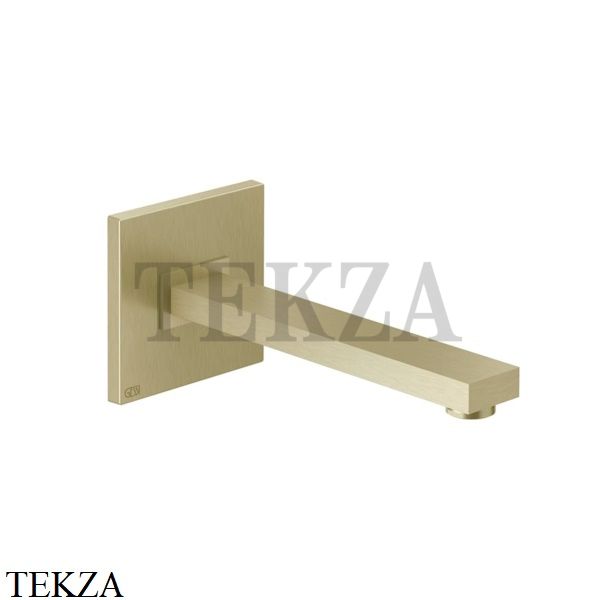 Gessi Rettangolo Излив для раковины настенный 20,7 см 20114-727, Brushed Brass