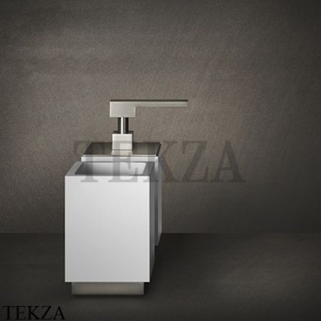 Gessi Rettangolo Ёршик подвесной, композит белый 20819-727, Brushed Brass PVD