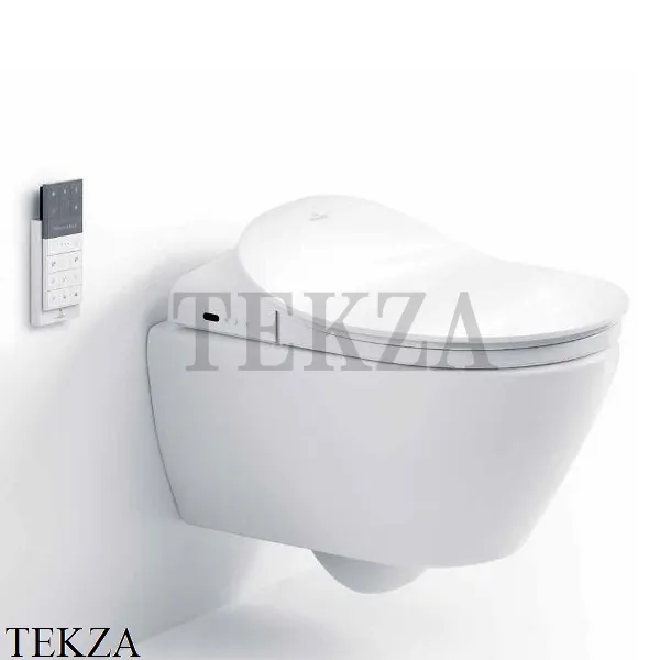 Villeroy & Boch SUBWAY 2.0 VICLEAN Унитаз с крышкой биде без ободка 5614R5R1, белый глянец, CeramicPlus