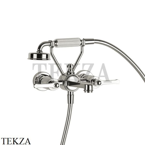 Gessi VENTI20 Смеситель ванна-душ с гарнитуром 65113-149, Finox Brushed Nickel