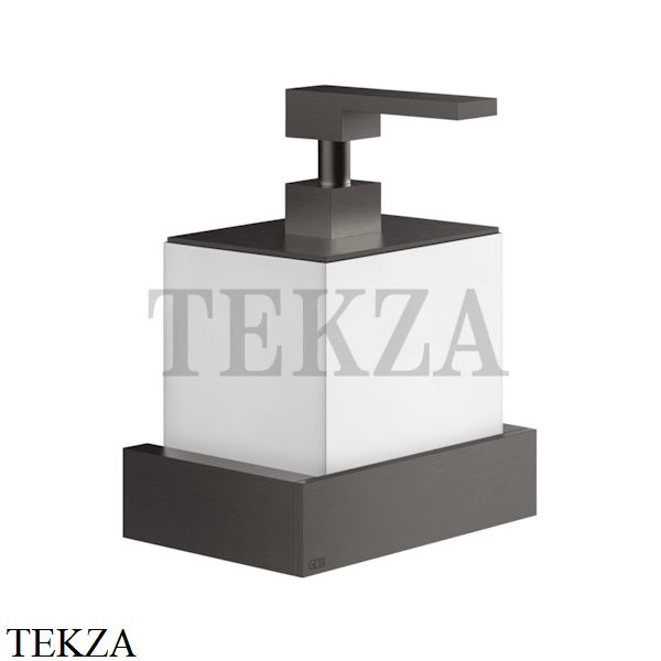 GESSI Rettangolo Дозатор для жидкого мыла или лосьона, белый 20813-707, Black Metal Brushed