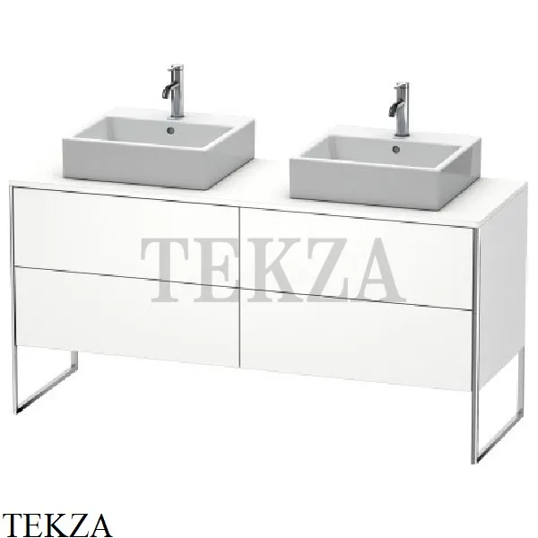 Duravit XSquare Тумба напольная под две раковины XS4927B1818, 4 выдвижных ящика, белый матовый