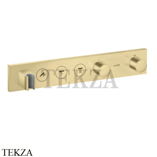 Axor ShowerSelect Термостат для 3 потребителей, внешняя часть 18356950, Brushed brass