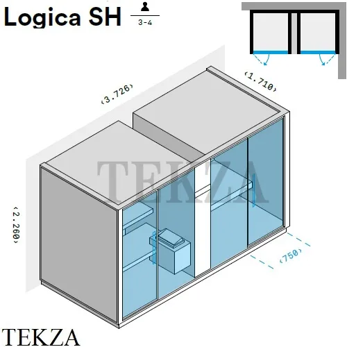 Effegibi LOGICA SH Комплекс сауна-хаммам в правый угол LO40010004