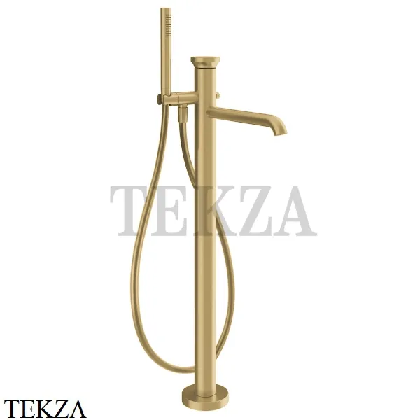 Gessi Origini ACCENT Смеситель для ванны напольный с гарнитуром 66028-727, Brushed Brass