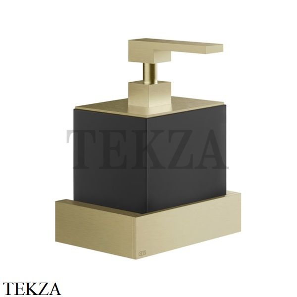 GESSI Rettangolo Дозатор для жидкого мыла или лосьона, черный 20814-727, Brushed Brass