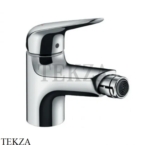 Hansgrohe Novus Смеситель для биде однорычажный, с донным клапаном 71142000, хром глянец