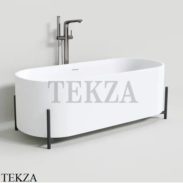 NT Bathroom NT303 Amiata Ванна свободностоящая из литого камня Solid Surface, белый матовый