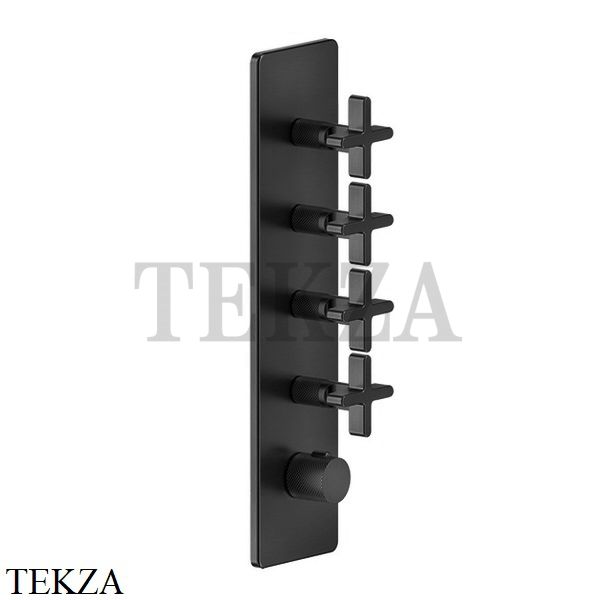 Gessi INCISO WELLNESS Термостат 4 выхода, внешняя часть 58228-299, Black XL