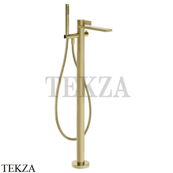 Gessi Inverso RIGATO Смеситель для ванны напольный, внешняя часть 73528-727, Brass Brushed