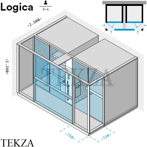 Effegibi LOGICA Комплекс пристенный сауна-хаммам-душ LO10010004