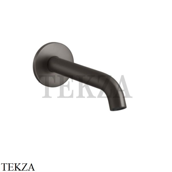 Gessi 316 FLESSA Излив для раковины настенный средней длины 54010-707, Black Metal Brushed