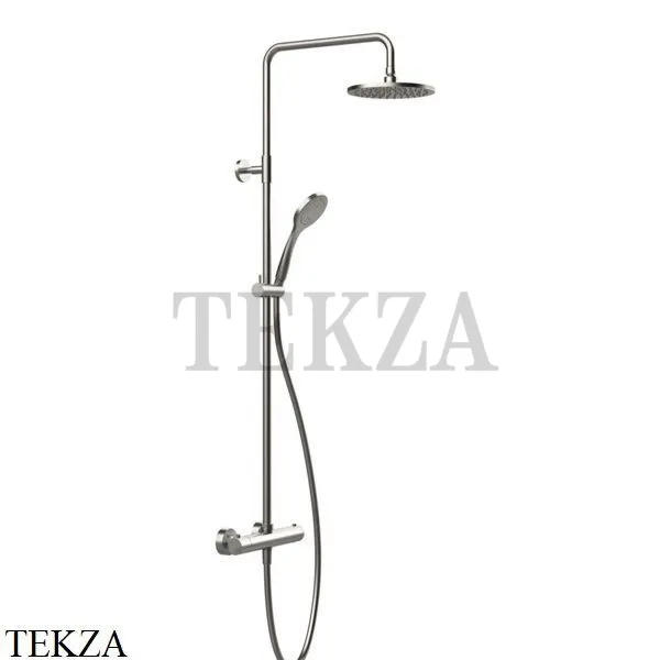 Gessi Emporio Shower Душевая колонна, термостат, верхний душ 20 см 35181-149, Finox Brushed Nickel