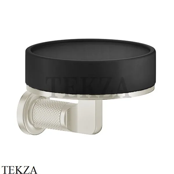 Gessi INCISO accessories Мыльница настенная, композит черный 58502-149, Finox Brushed Nickel