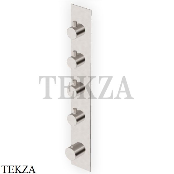 Zucchetti PAN Термостат для душа, 4 выхода, внешняя часть ZT28662.C3, brushed nickel