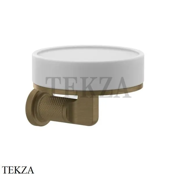 Gessi INCISO accessories Мыльница настенная, композит белый 58501-713, Antique Brass