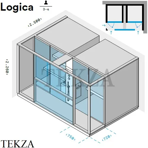 Effegibi LOGICA Комплекс сауна-хаммам-душ в правый угол LO10010007