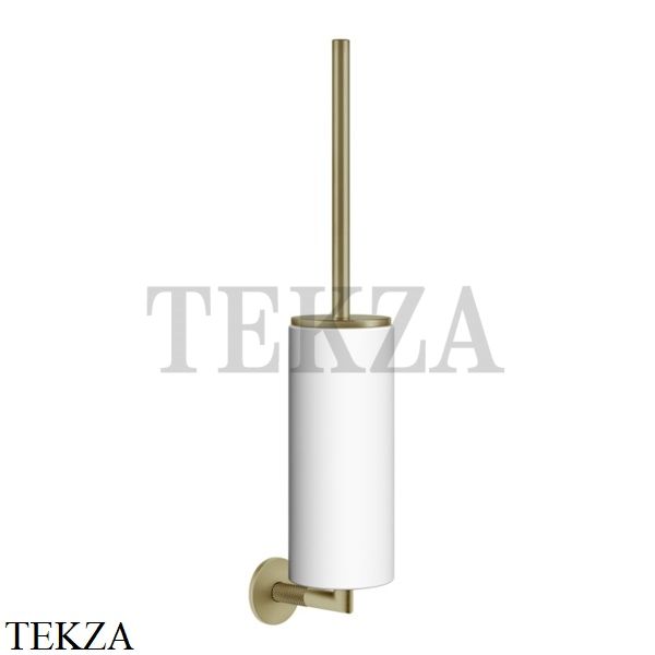 Gessi ANELLO Туалетный ершик настенный, композит белый 63719-727, Brushed Brass