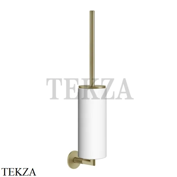 Gessi ANELLO Туалетный ершик настенный, композит белый 63719-727, Brushed Brass